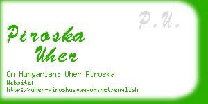 piroska uher business card